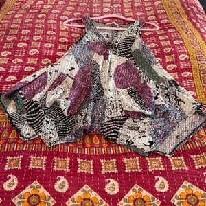 Colorful Textured Knit Tank with Decorative Wooden Button